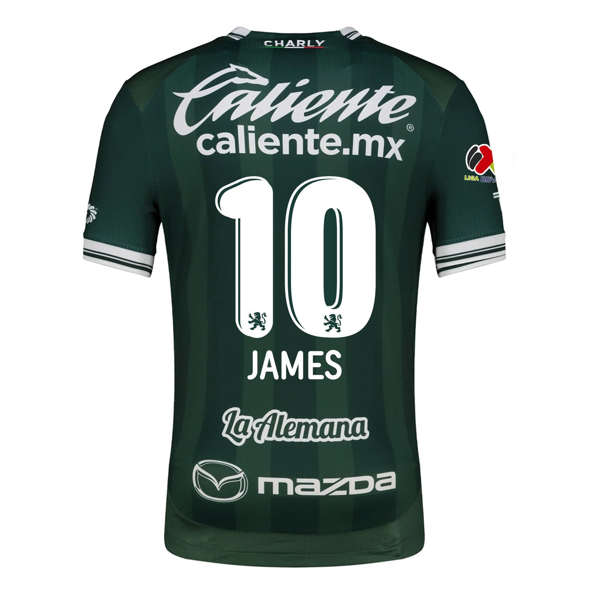 Charly James Rodriguez Men's Leon FC Home Jersey 25/26 w/ BBVA Liga Patch (Green)