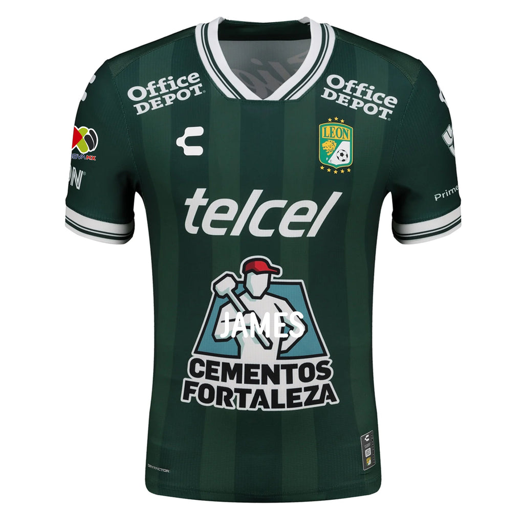 Charly Salvador Reyes Men's Leon FC Home Jersey 25/26 w/ BBVA Liga Patch (Green)