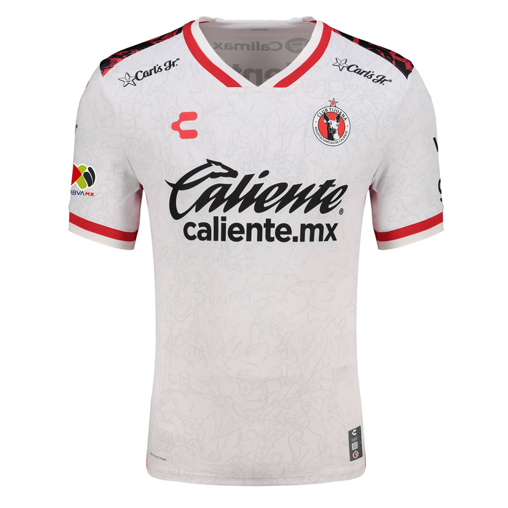 Charly Jesus Vega Men's Xolos De Tijuana Away Jersey 25/26 w/ BBVA MX Patch (White)