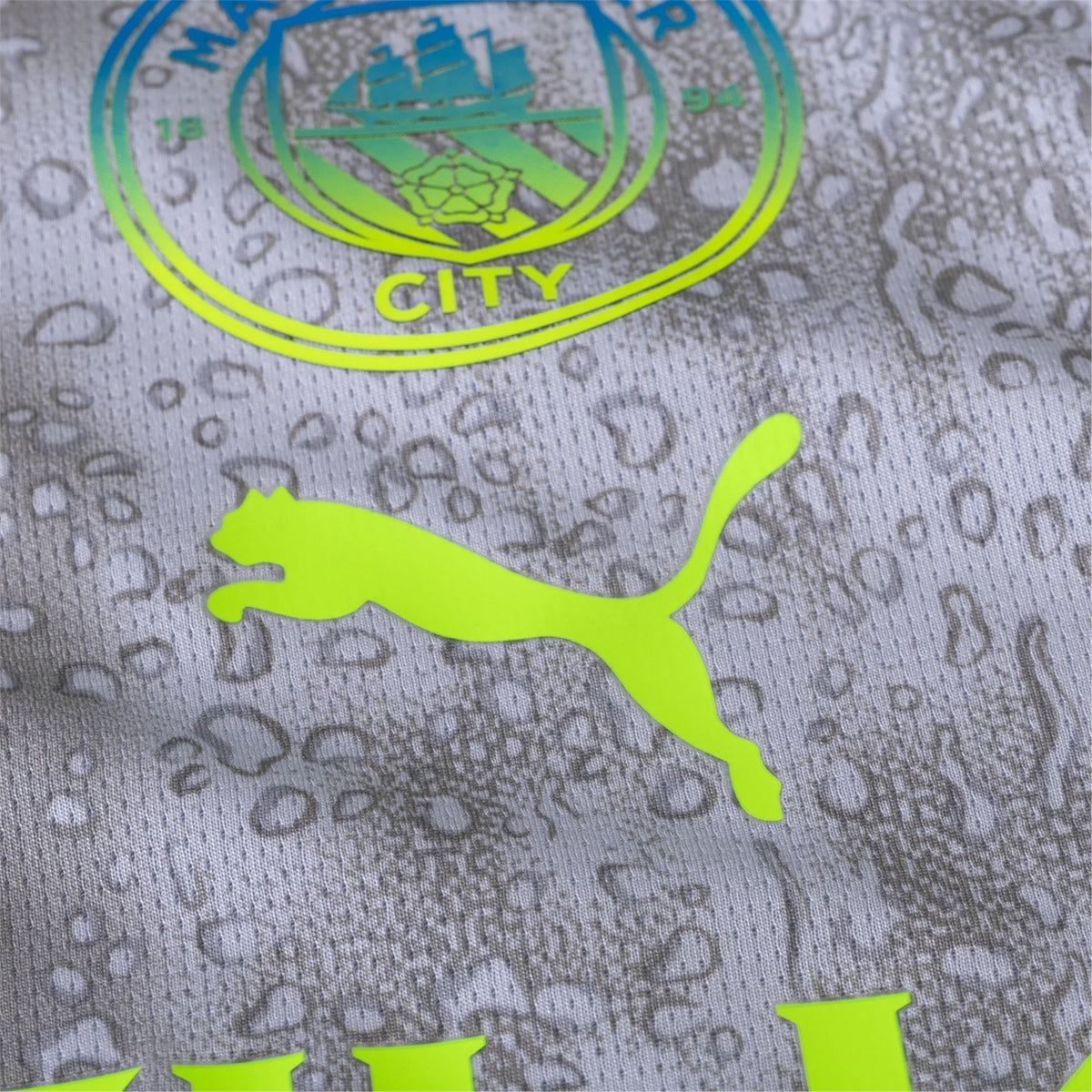 Puma Men's Manchester City Ait- nouri Third Jersey w/ EPL + No Room For Racism Patches 25/26 (Cool Weather/Pro Green)
