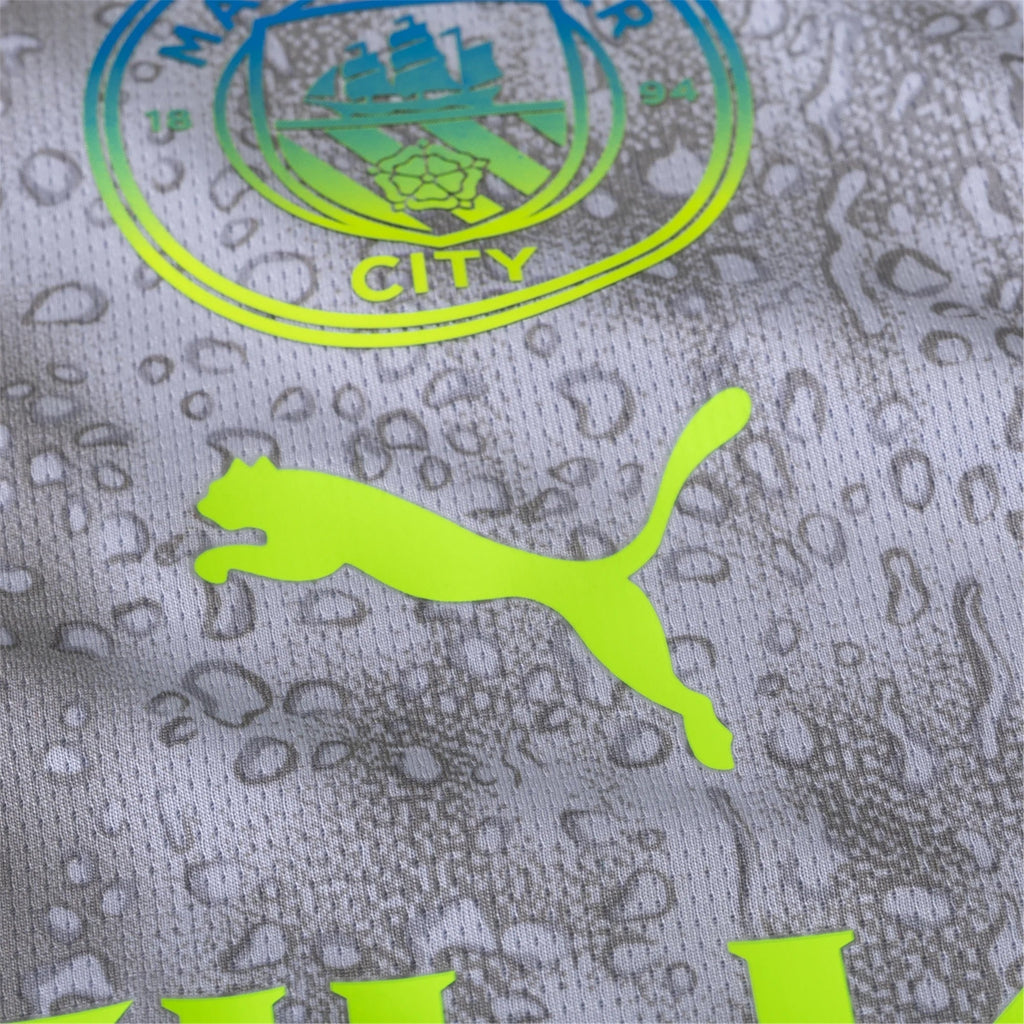 Puma Men's Manchester City Matheus N. Third Jersey w/ EPL + No Room For Racism Patches 25/26 (Cool Weather/Pro Green)