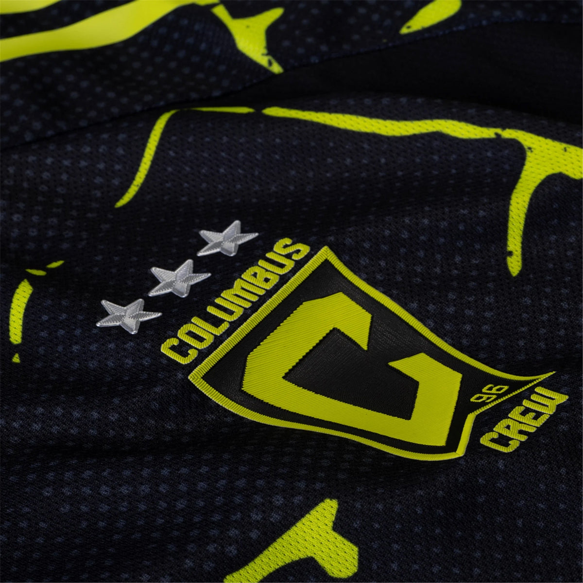 adidas Abraham Romero Columbus Crew Authentic Away Jersey w/ MLS Patches 25/26 (Black/Yellow)