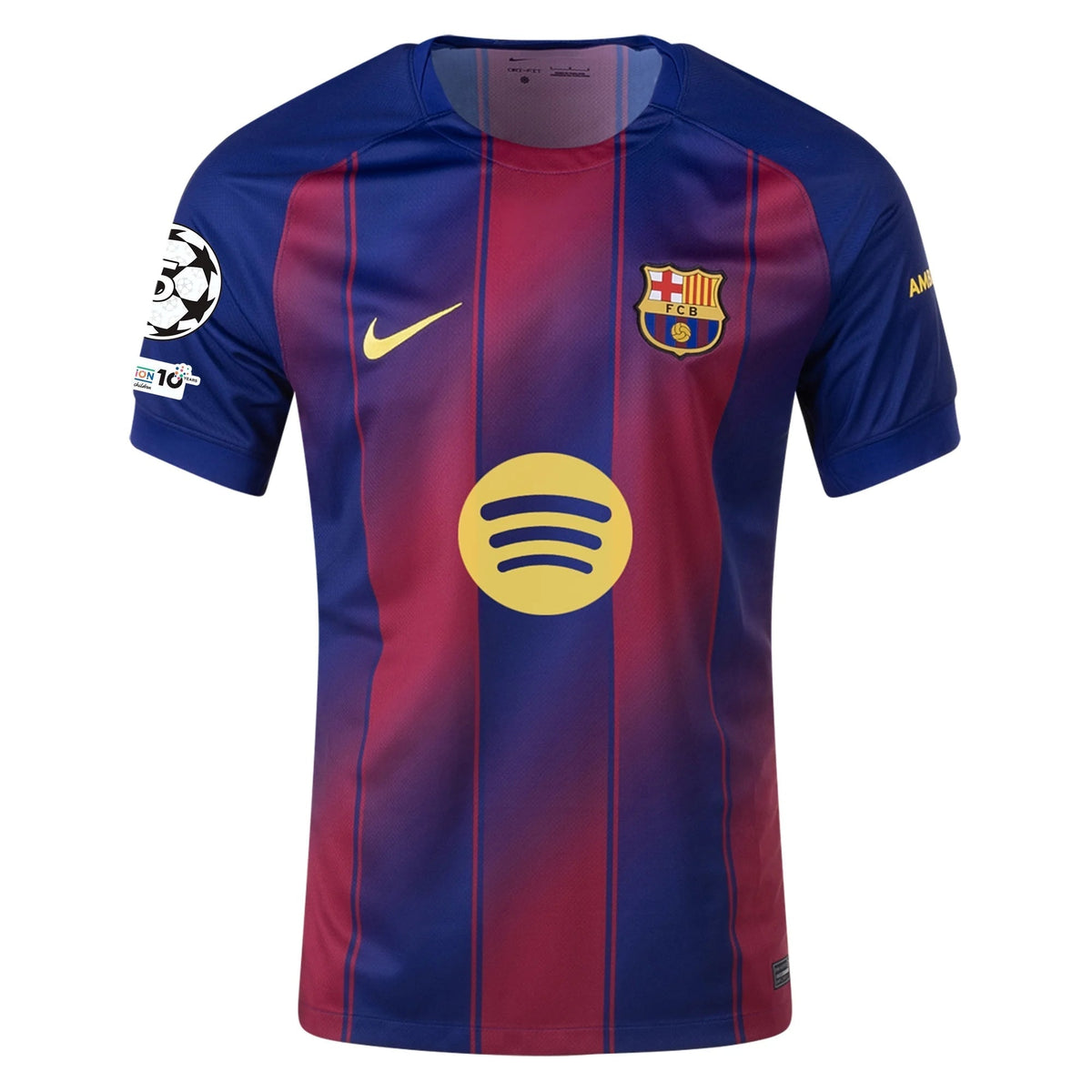Nike Olmo FC Barcelona Home Jersey 25/26 w/ Champions League Patches (Deep Royal Blue/Midwest Gold)