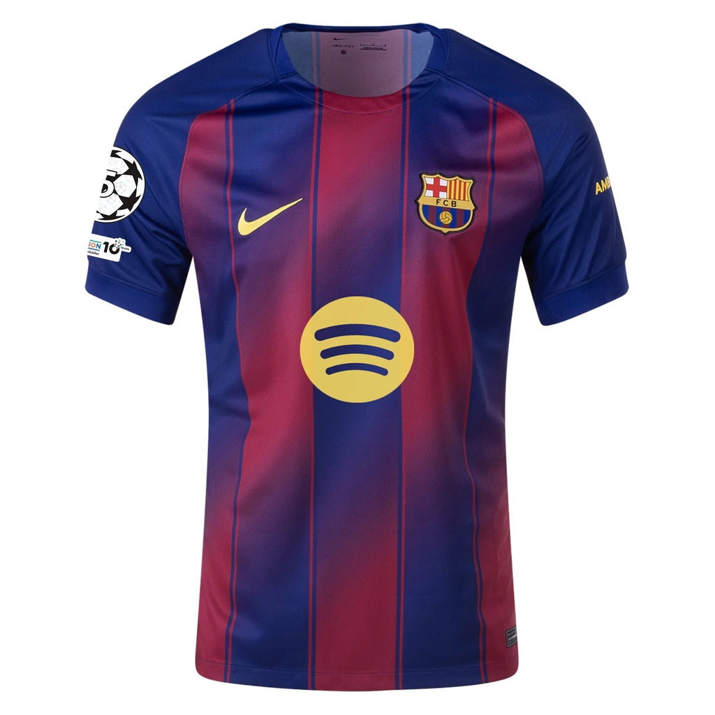Nike Fermin FC Barcelona Home Jersey 25/26 w/ Champions League Patches (Deep Royal Blue/Midwest Gold)