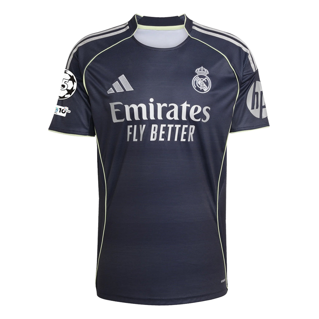 adidas Arda GÃ¼ler Real Madrid 25/26 Away Jersey w/ Champions League Patches (Legend Ink)