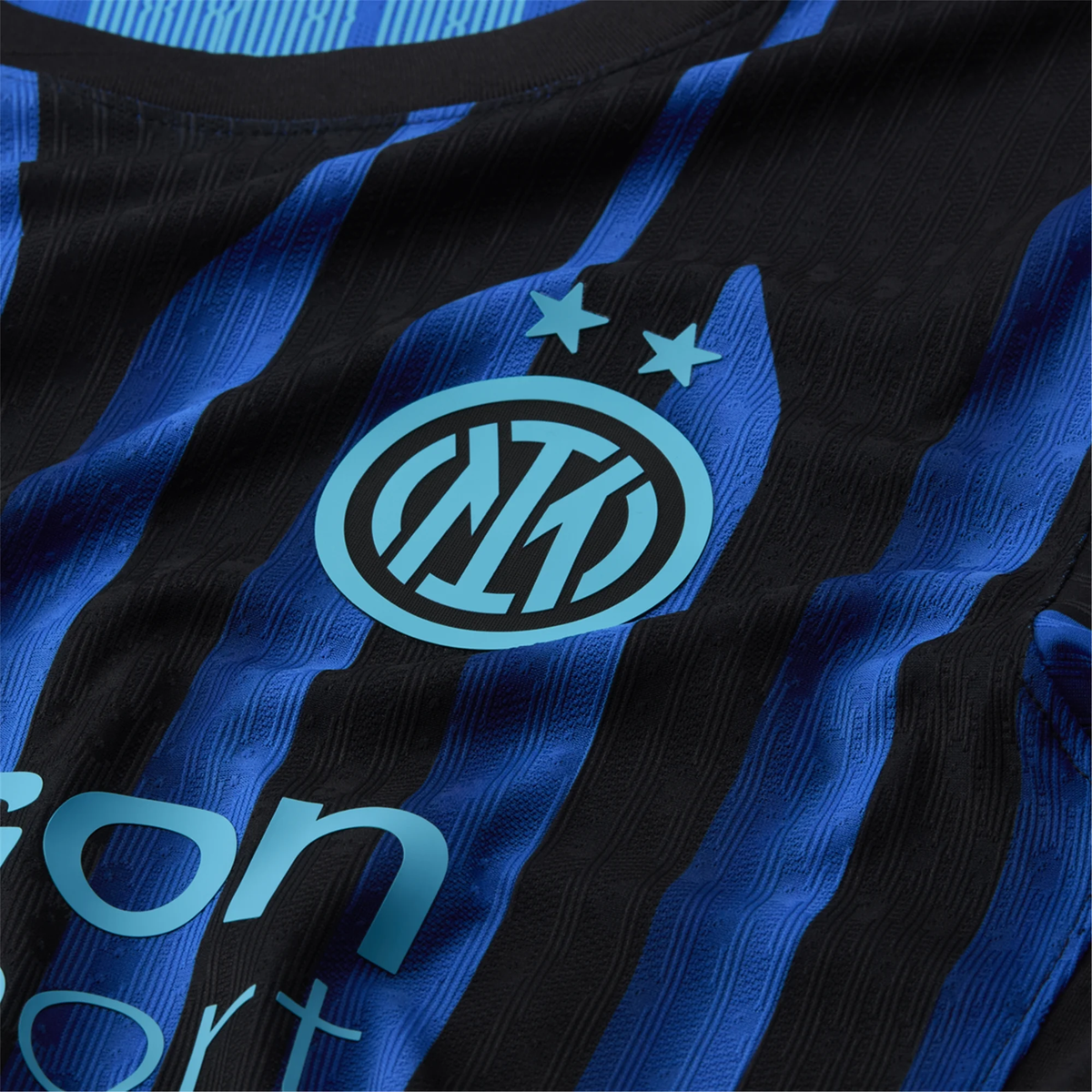 Nike Inter Milan Authentic Home Jersey w/ Champions League Patches 25/26 (Lyon Blue/Black/Chlorine Blue)
