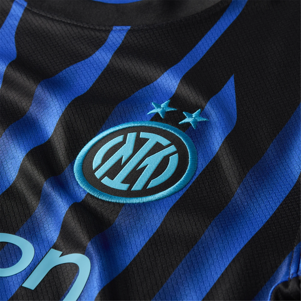 Nike Inter Milan Home Jersey w/ Champions League Patches 25/26 (Lyon Blue/Black/Chlorine Blue)