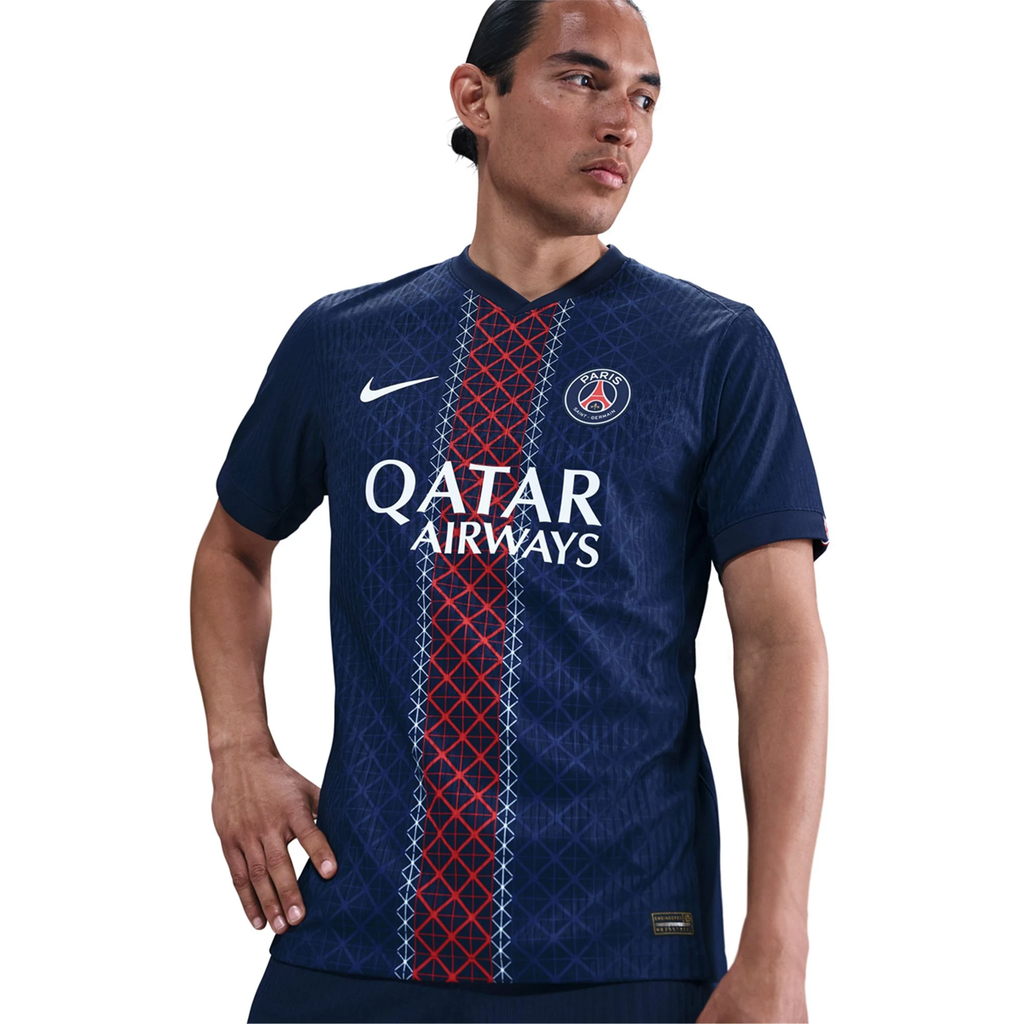 Nike Men's Mbaye Paris Saint-Germain Authentic Home Jersey 25/26 w/ Champions League Patches (Navy)
