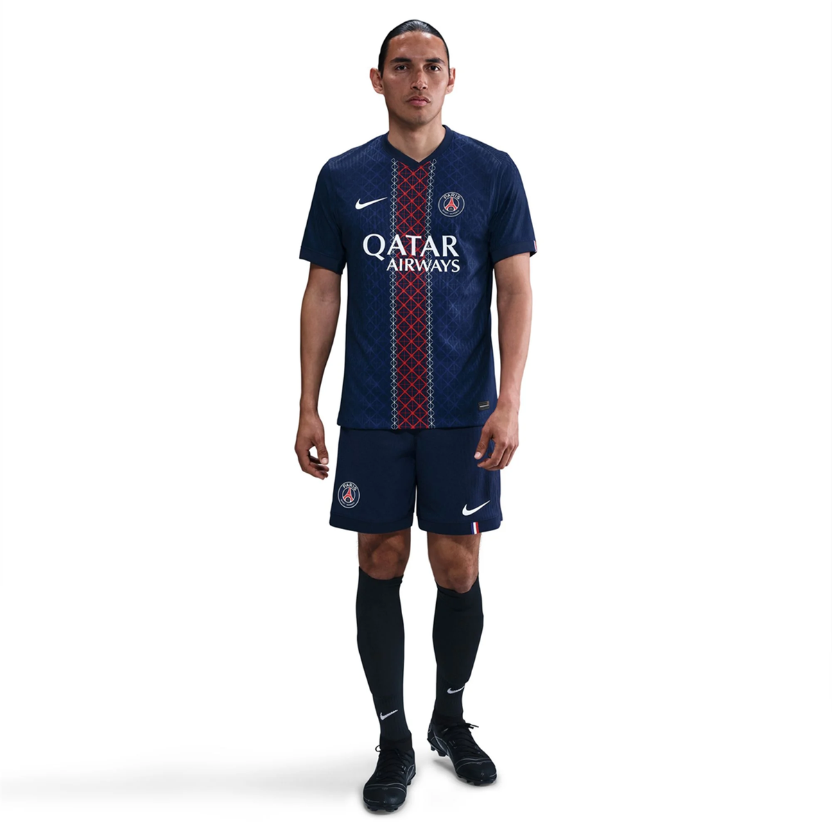 Nike Men's Mbaye Paris Saint-Germain Authentic Home Jersey 25/26 w/ Champions League Patches (Navy)