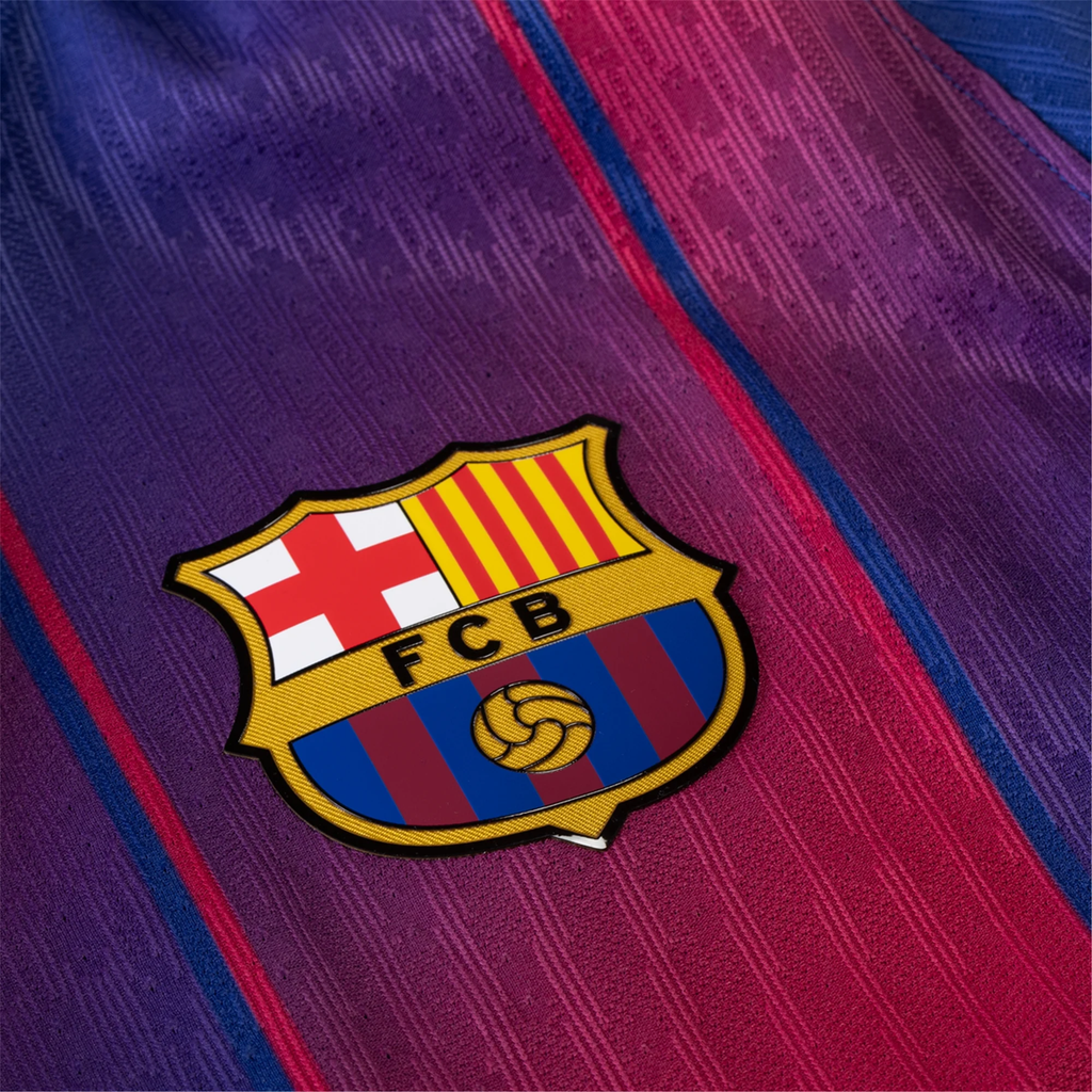 Nike Barcelona Authentic Dani Olmo Home Jersey w/ La Liga Champion Patches 25/26 (Deep Royal Blue/Midwest Gold)