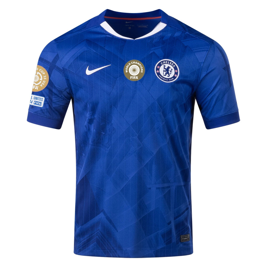 Nike Enzo Fernandez Chelsea Home Jersey w/ Club World Cup Champion Patches 25/26 (Rush Blue/White/Speed Red)