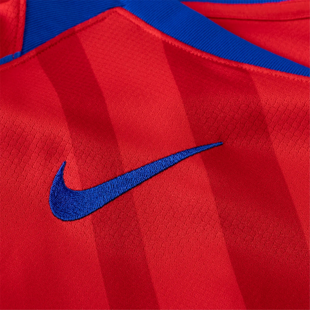 Nike Men's Paris Saint-Germain JoÃ£o Neves T90 Third Jersey w/ Champions League Patches 25/26 (Sport Red/Hyper Royal)