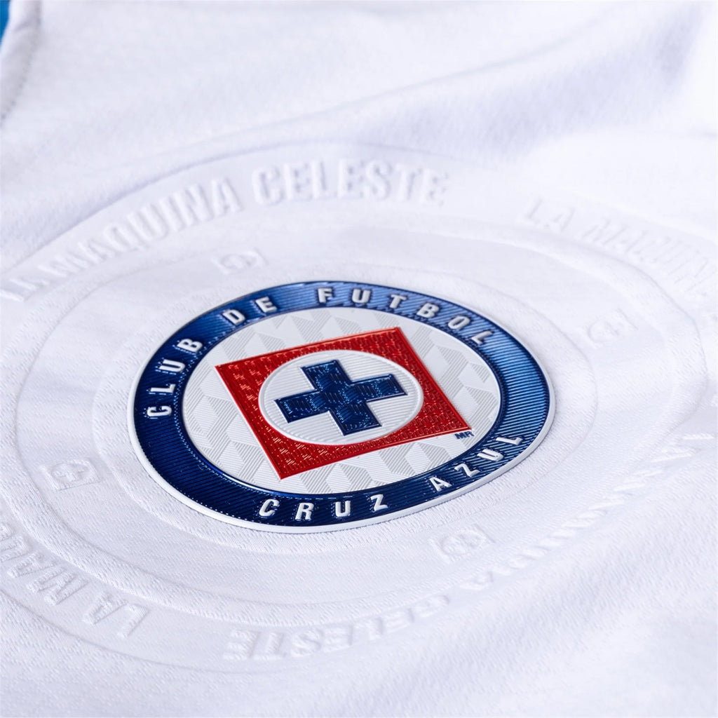 Pirma Omar Campos Cruz Azul Away Jersey 24/25 (White/Blue)