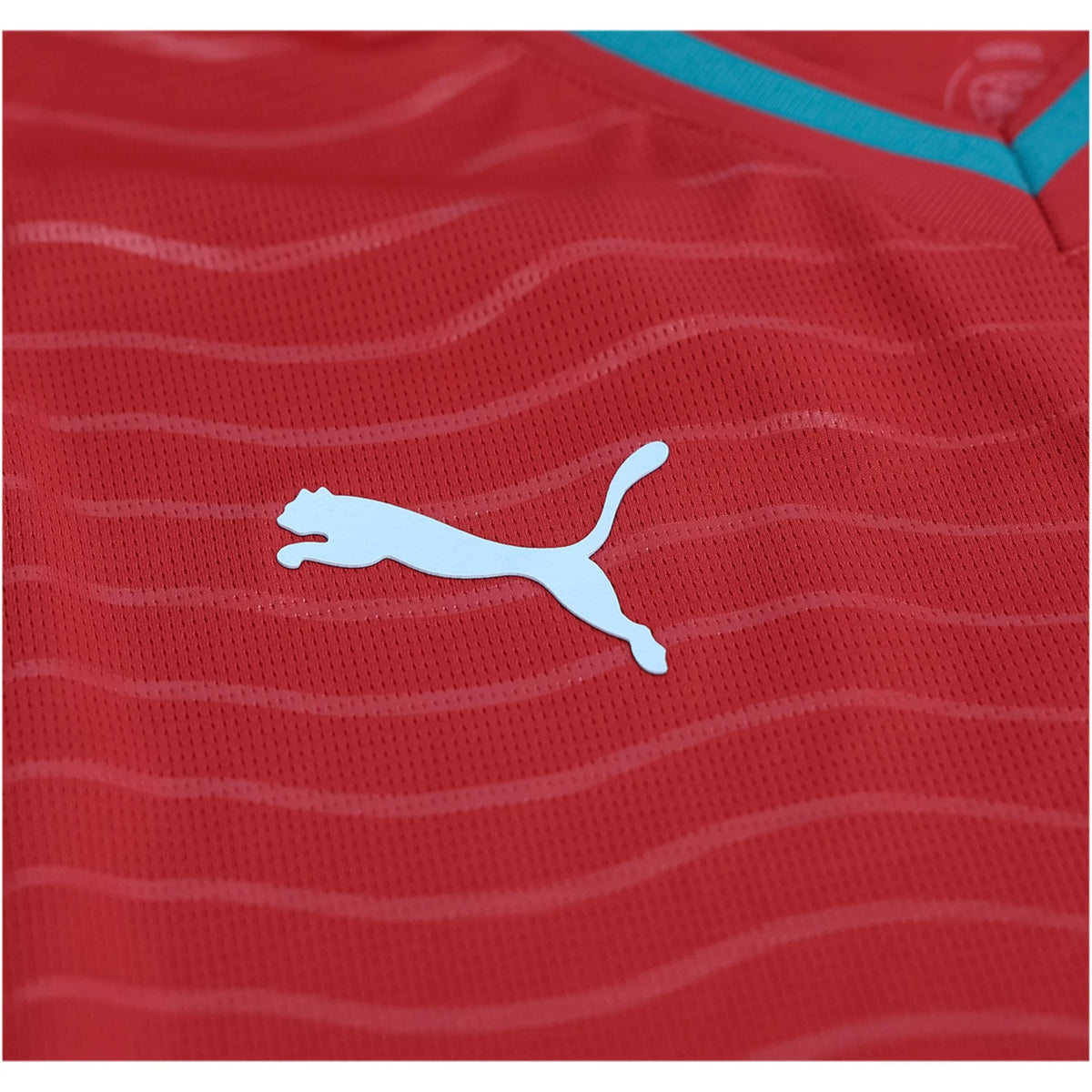 PUMA Men's Portugal Cristiano Ronaldo Home World Cup 2026 Soccer Jersey (Club Red/Green Lagoon)