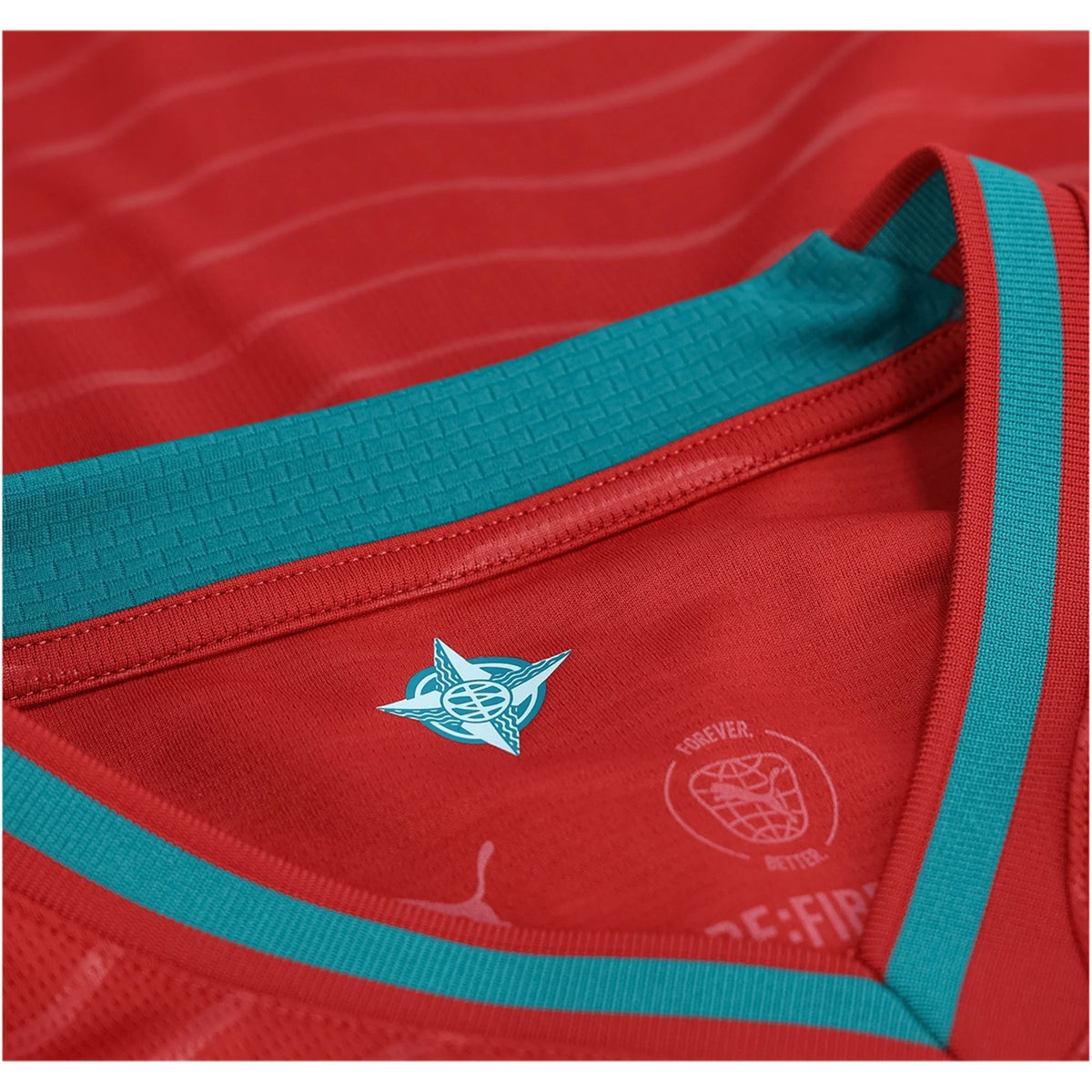 PUMA Men's Portugal Long Sleeve Home World Cup 2026 Jersey (Club Red/Green Lagoon)