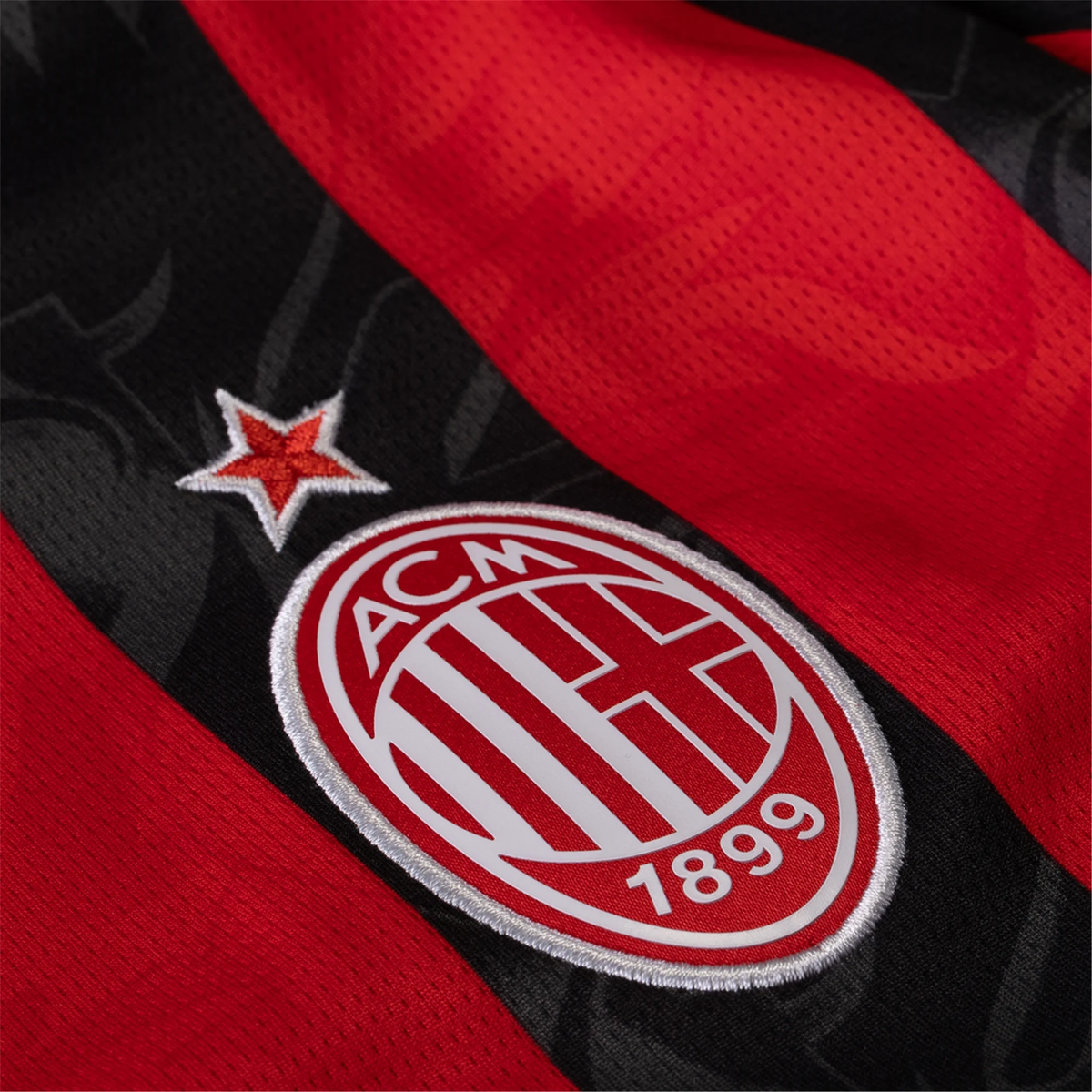 Puma AC Milan Home Jersey w/ Champions League Patches 25/26 (Red/Black)