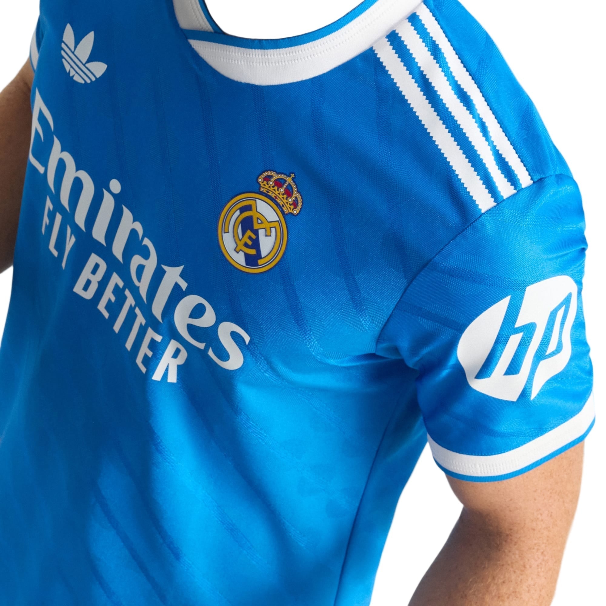 adidas Men's D. Ceballos Real Madrid 25/26 Authentic Third Jersey w/ Champions League Patches (Blue)