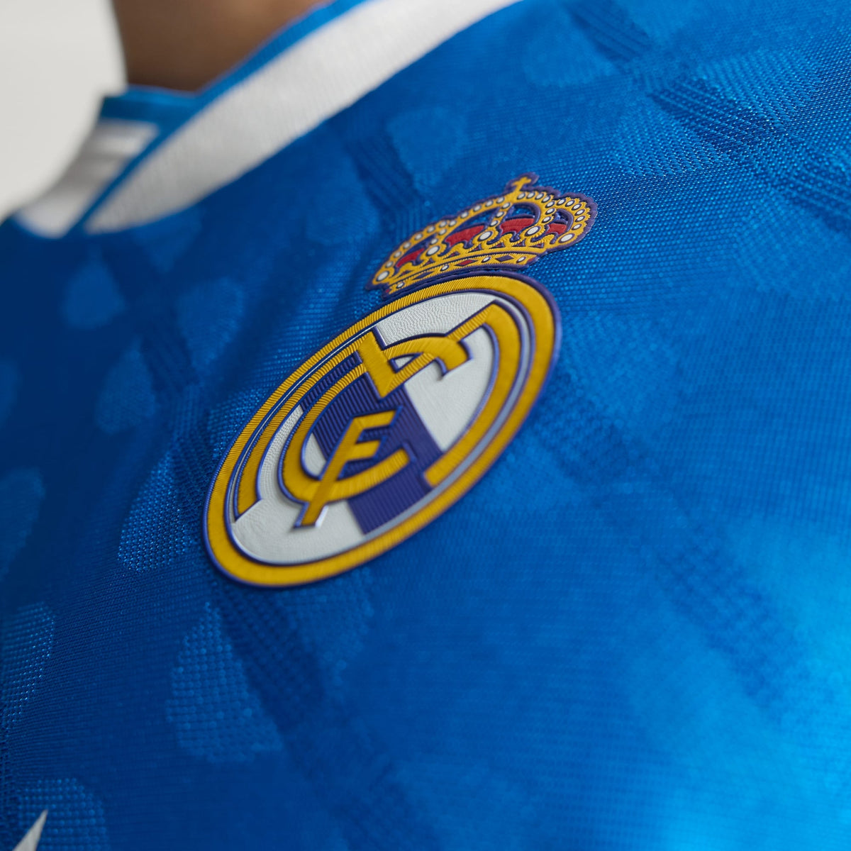 adidas Men's E. Militao Real Madrid 25/26 Authentic Third Jersey w/ Champions League Patches (Blue)
