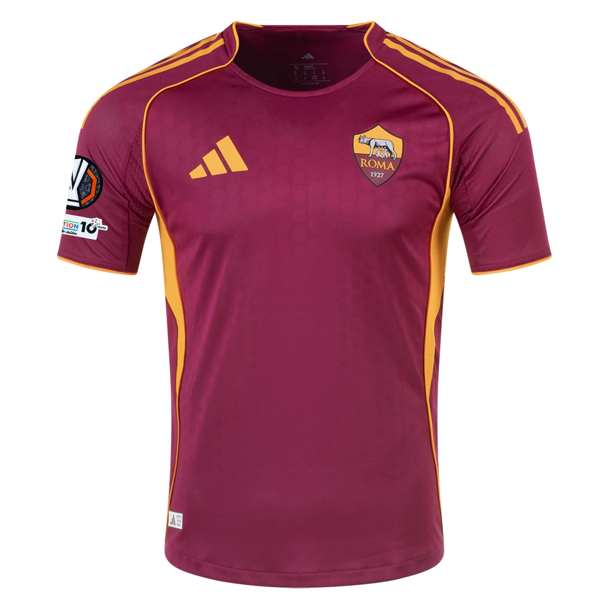 adidas Roma Authentic Lorenzo Pellegrini Home Jersey w/ Europa League Patches 25/26 (Burgundy)