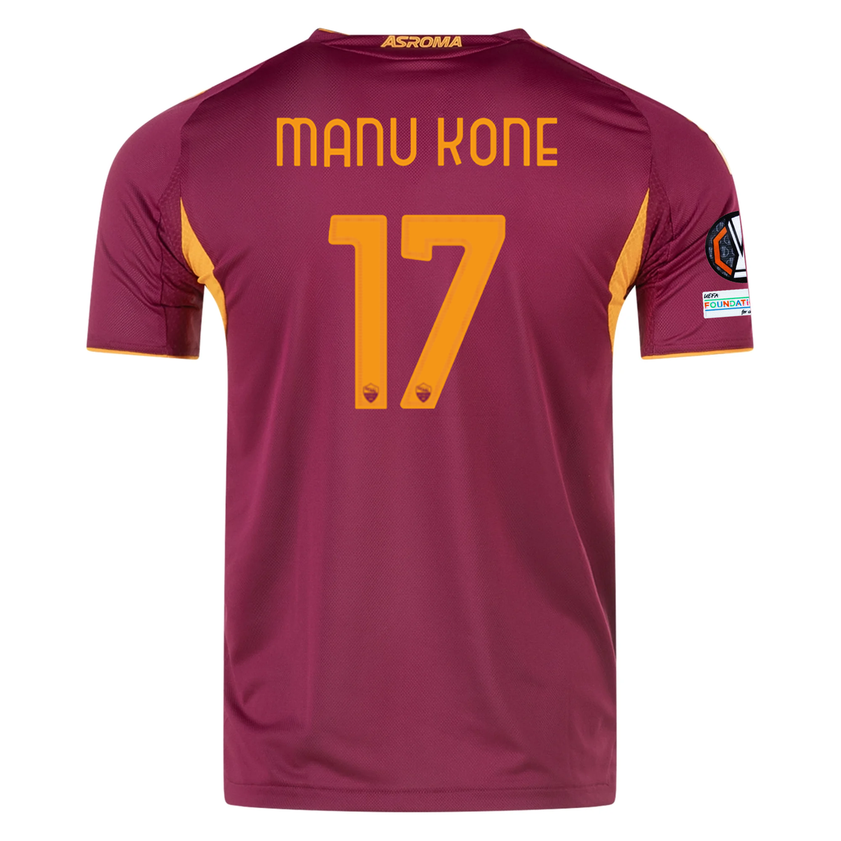 adidas Roma Authentic Manu KonÃ© Home Jersey w/ Europa League Patches 25/26 (Burgundy)