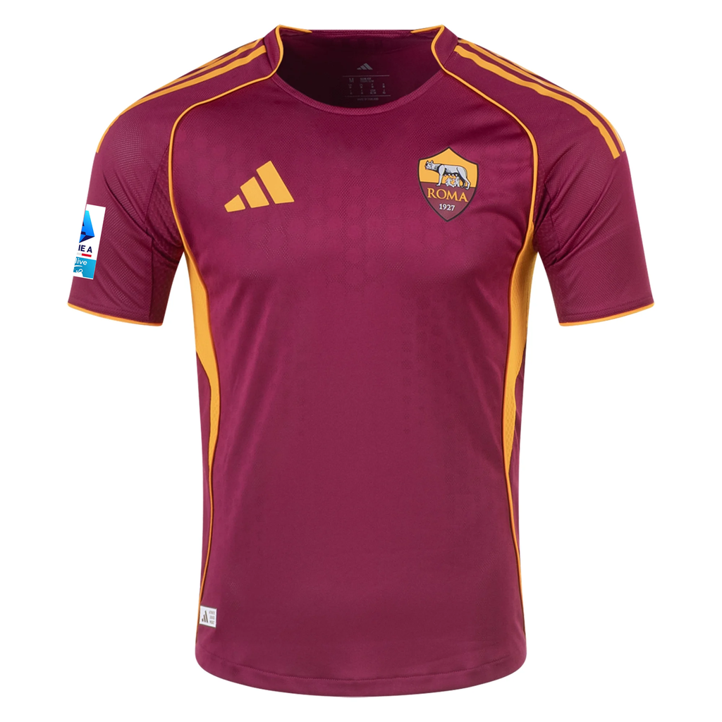 adidas Roma Authentic Manu Kone Home Jersey w/ Serie A Patch 25/26 (Burgundy)