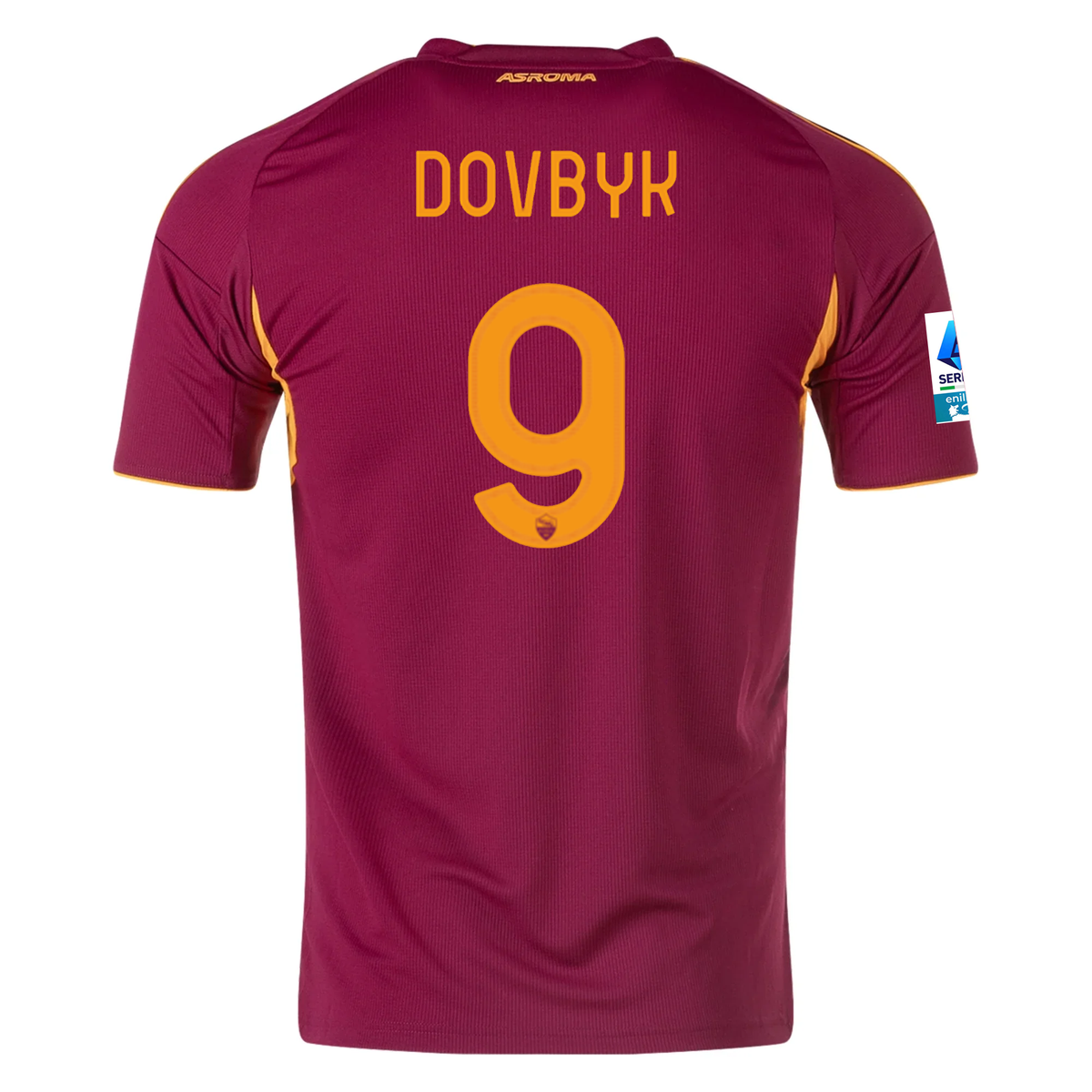 adidas Men's Roma Artem Dovbyk Home Jersey w/ Serie A Patch 25/26 (Burgundy)