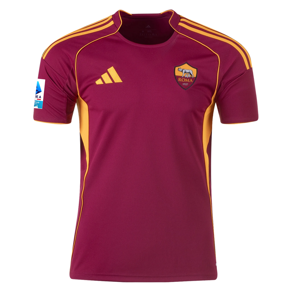 adidas Men's Roma El Aynaoui Home Jersey w/ Serie A Patch 25/26 (Burgundy)