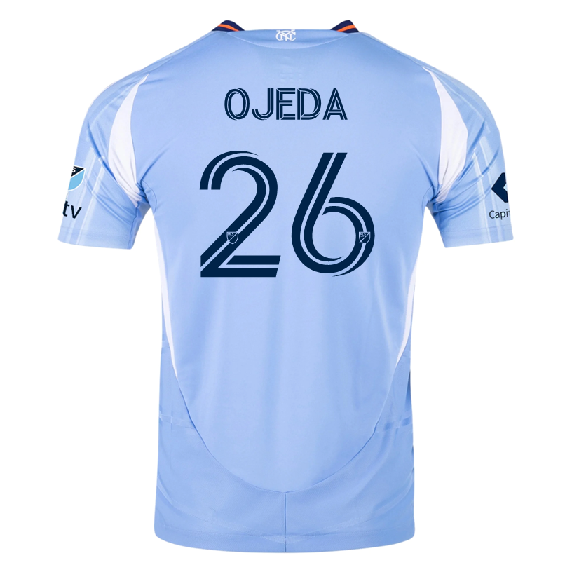 adidas AgustÃ­n Ojeda New York City FC Authentic Home Jersey 25/26 w/ MLS Patches (Bahia Light Blue)
