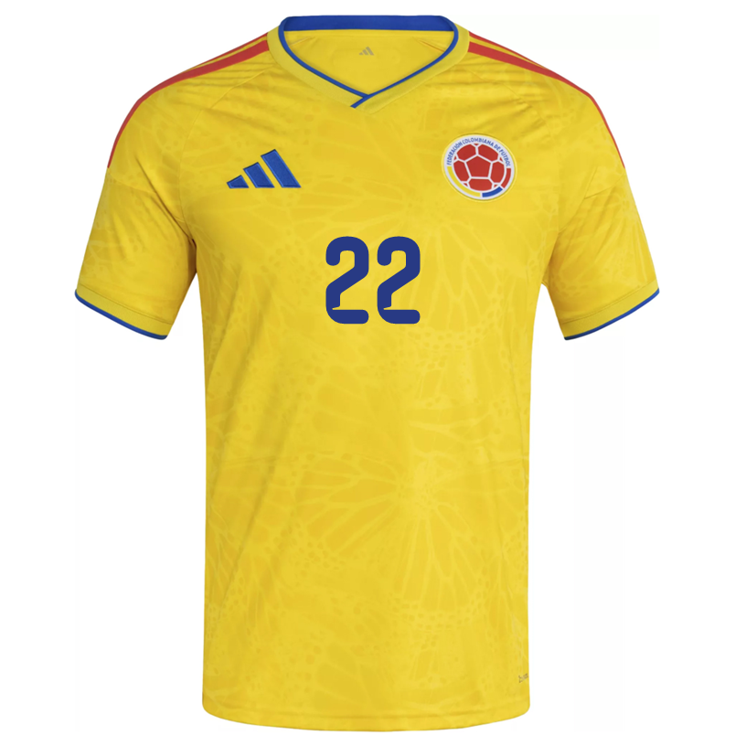 adidas Men's Asprilla Colombia 2026 Home Jersey (Impact Yellow)