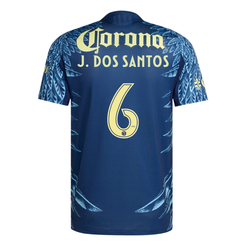 adidas J. Dos Santos Men's Club AmÃ©rica 25/26 Authentic Away Jersey (Blue)