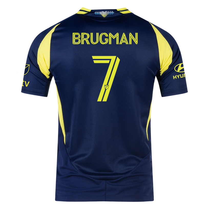 adidas Nashville Authentic GastÃ³n Brugman Away Jersey w/ MLS + Apple TV 25/26 (Tena Blue)