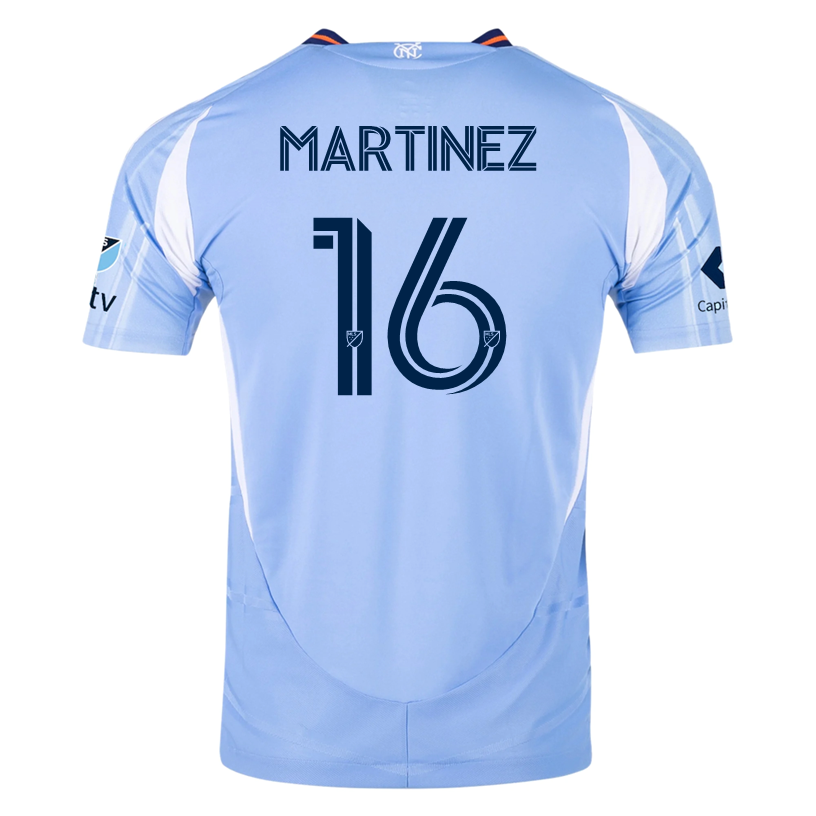 adidas Alonso MartÃ­nez New York City FC Authentic Home Jersey 25/26 w/ MLS Patches (Bahia Light Blue)