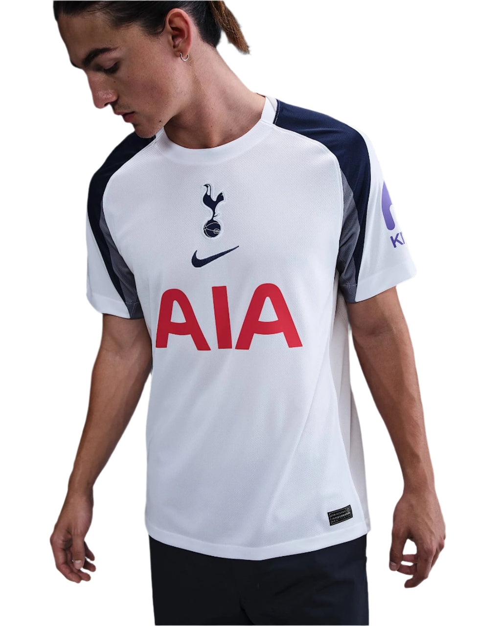 Nike Pedro Porro Tottenham Hotspurs Home Jersey w/ EPL + No Room For Racism Patch 25/26 (White/Iron/Binary Blue)