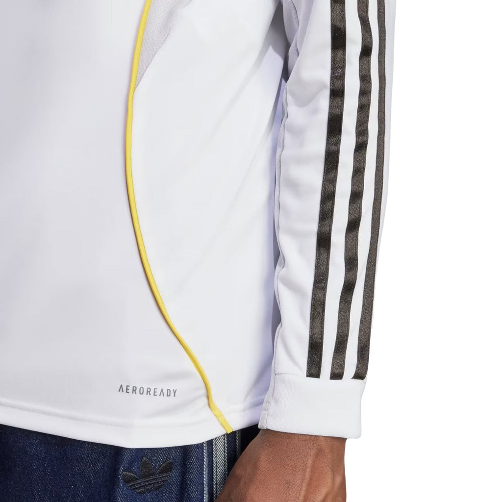 adidas Real Madrid Lucas V. Long Sleeve Home Jersey w/ Champions League Patches 25/26 (White)