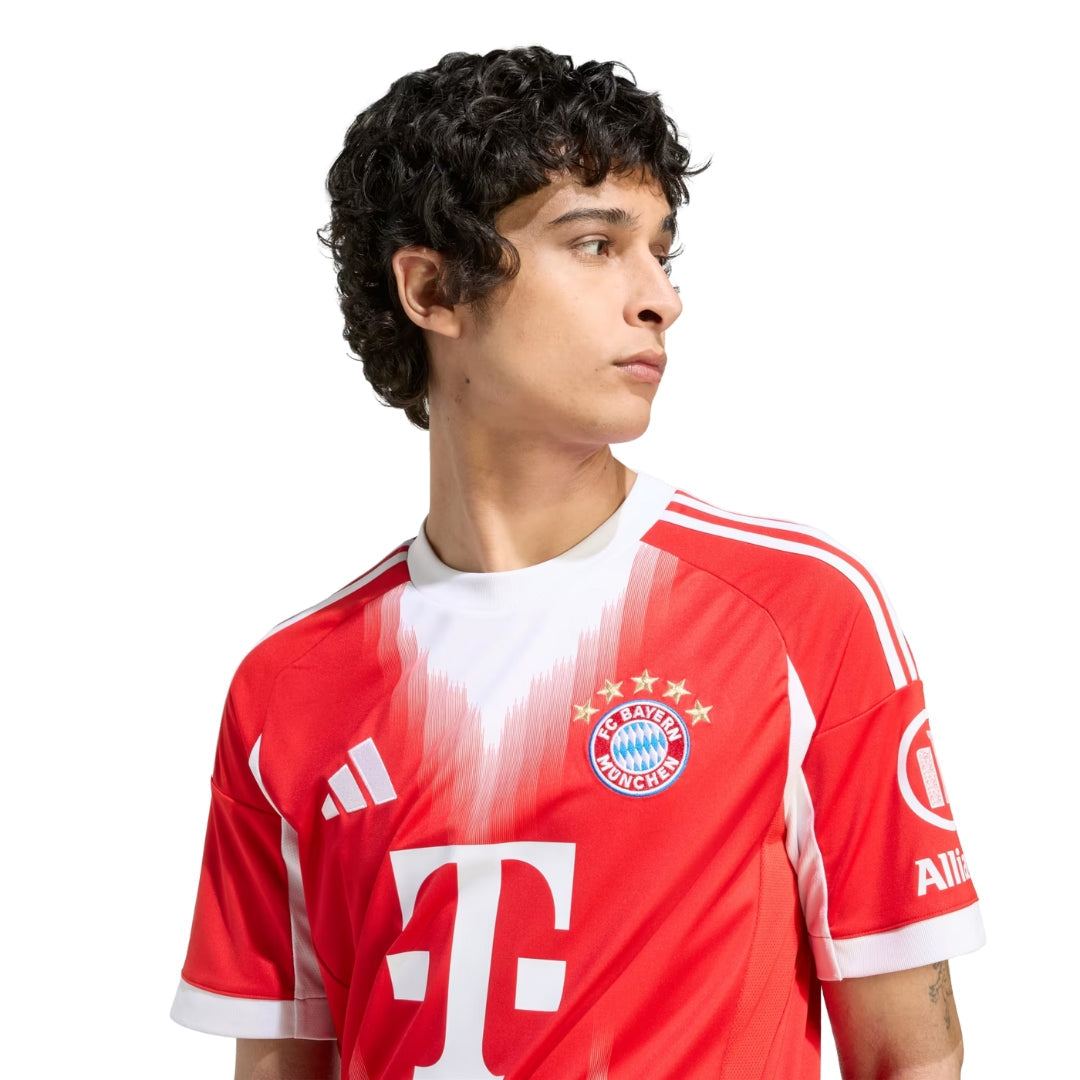 adidas Bayern Munich Olise Home Jersey w/ Champions League Patches 25/26 (Red)