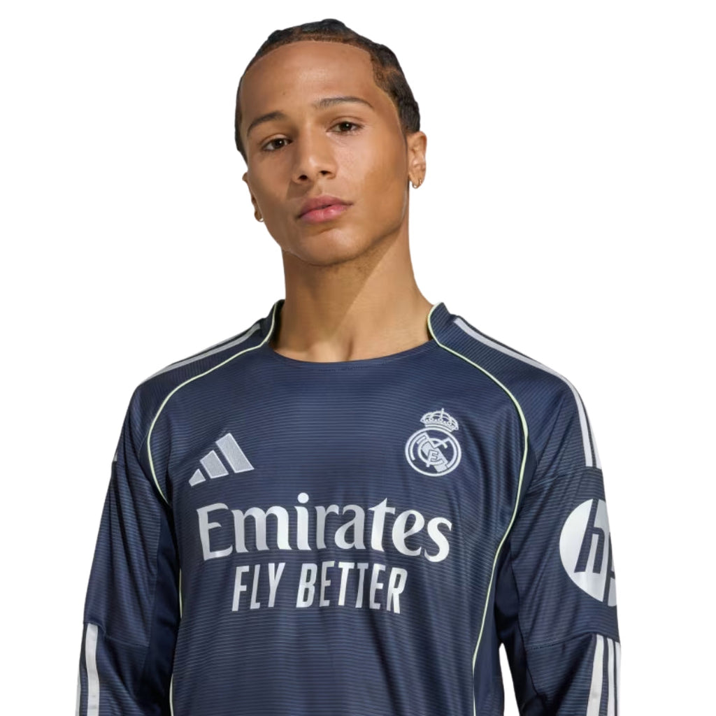 adidas Real Madrid F. Mendy Long Sleeve Away Jersey w/ Champions League Patches 25/26 (Legend Ink)