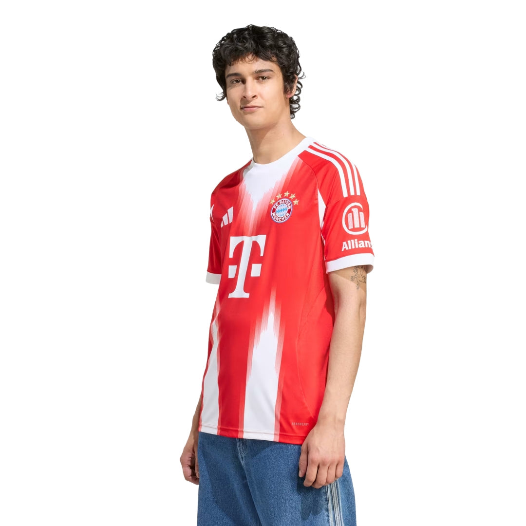 adidas Bayern Munich Gnabry Home Jersey w/ Champions League Patches 25/26 (Red)