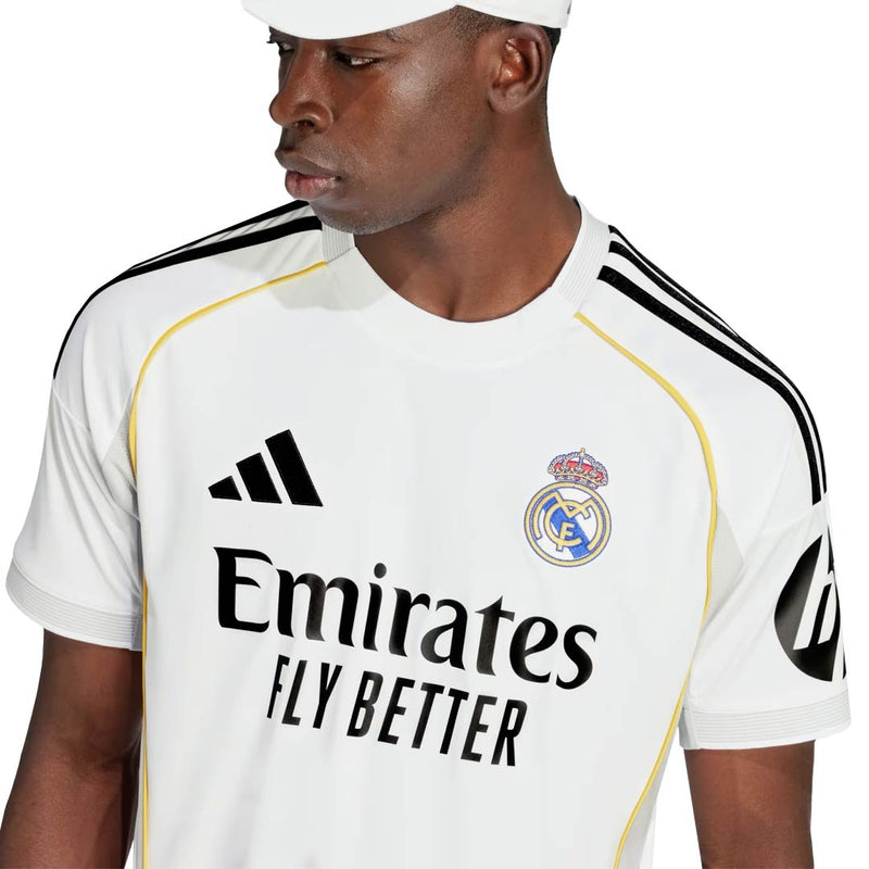 adidas Jude Bellingham Real Madrid 25/26 Home Jersey w/ Champions League Patches (White)