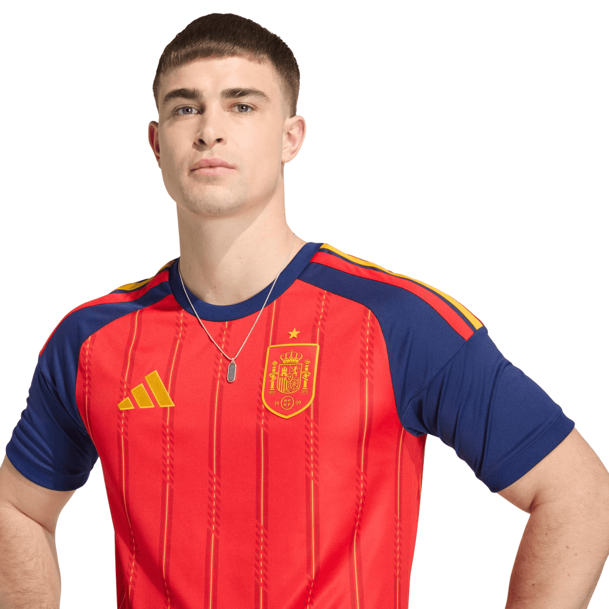 adidas Men's Baena Spain World Cup Home Jersey 2026 (Vivid Red)