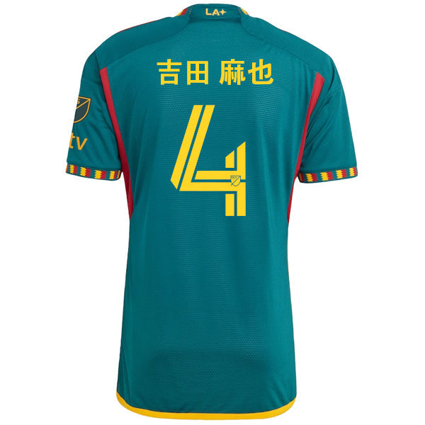 adidas Yoshida (å‰ç”° éº»ä¹Ÿ) LA Galaxy Away Authentic Jersey 22/23 w/ MLS Patches (Green/Yellow)