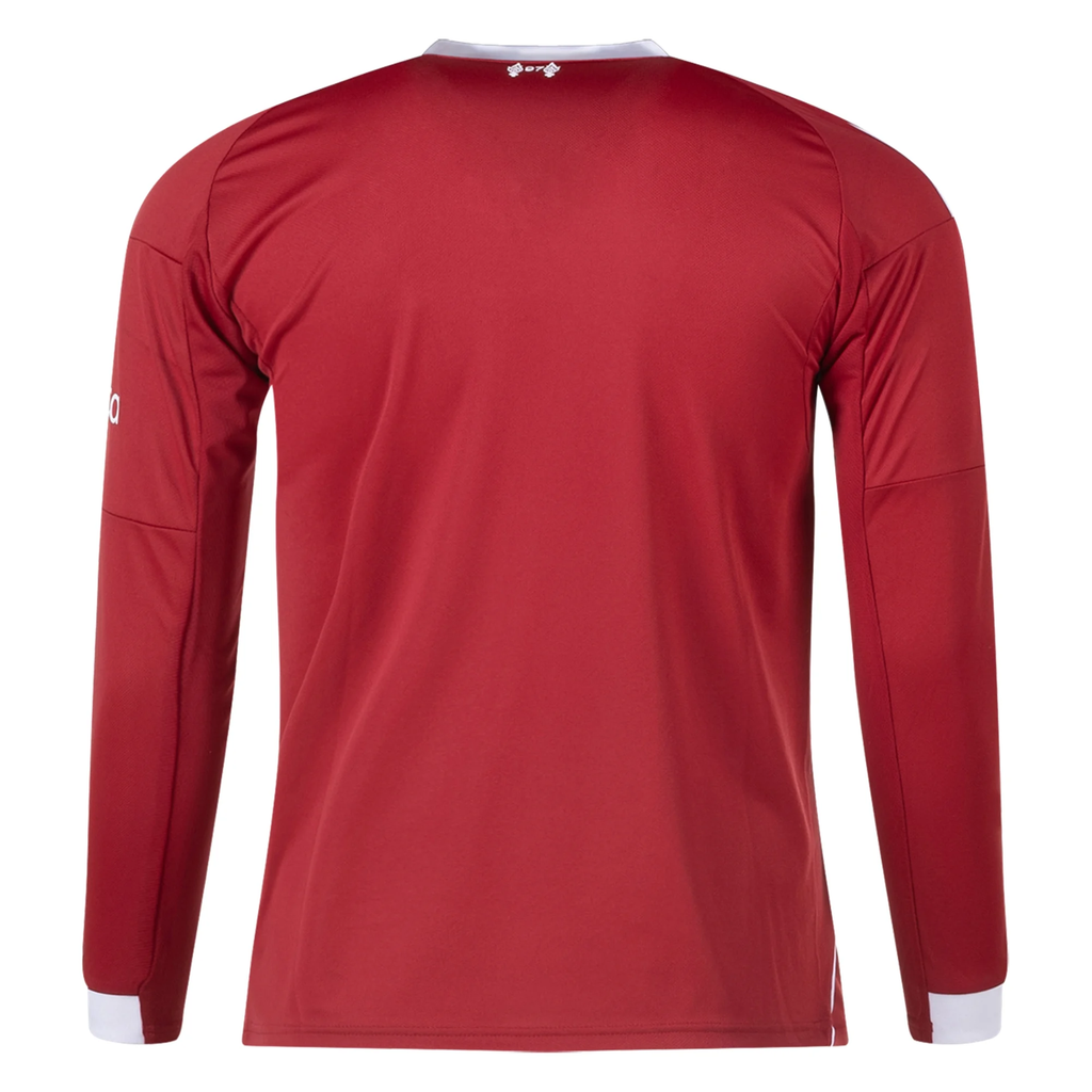 adidas Liverpool Home Long Sleeve Jersey 25/26 (Strawberry Red)