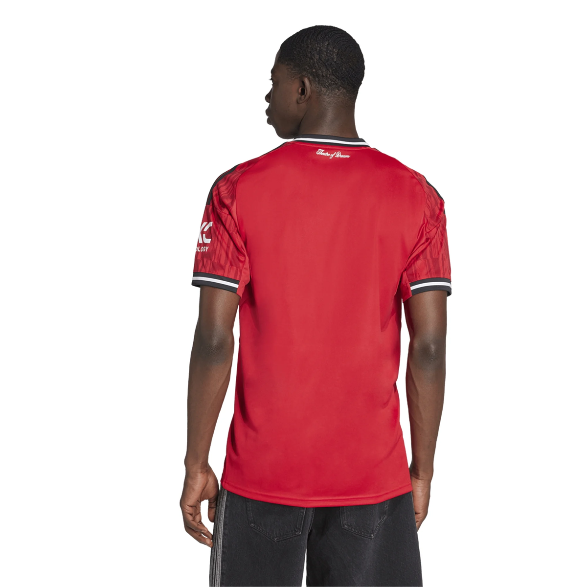 adidas Luke Shaw Men's Manchester United Home Jersey 25/26 w/ EPL + NRFR Patches (Red)