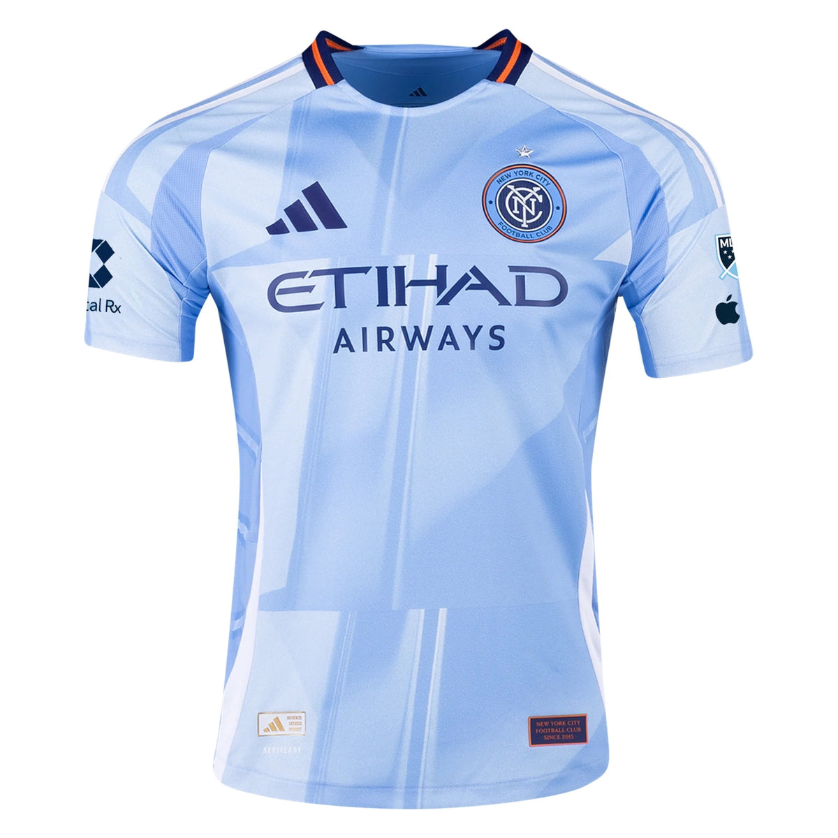 adidas AgustÃ­n Ojeda New York City FC Authentic Home Jersey 25/26 w/ MLS Patches (Bahia Light Blue)