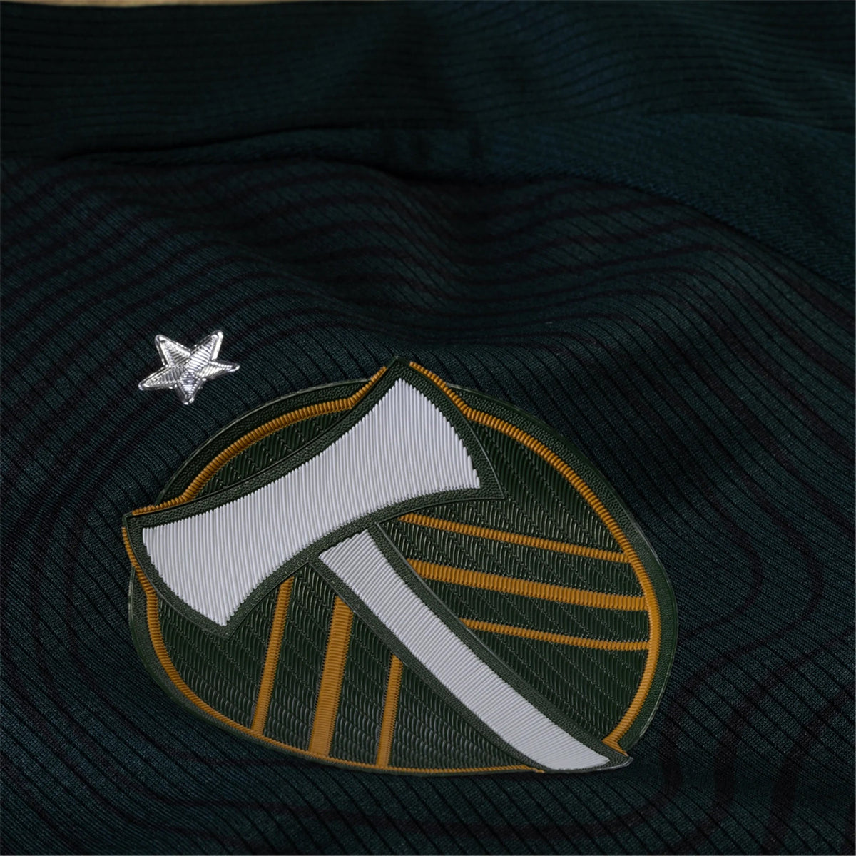 adidas Joao Ortiz Portland Timbers Authentic Home Jersey w/ MLS & Apple Patch 25/26 (Green/Gold)