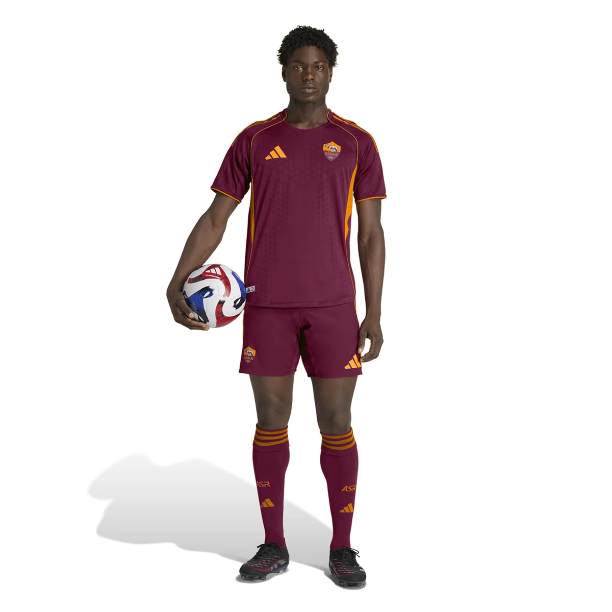 adidas Roma Authentic Jan ZiÃ³Å‚kowski Home Jersey w/ Europa League Patches 25/26 (Burgundy)