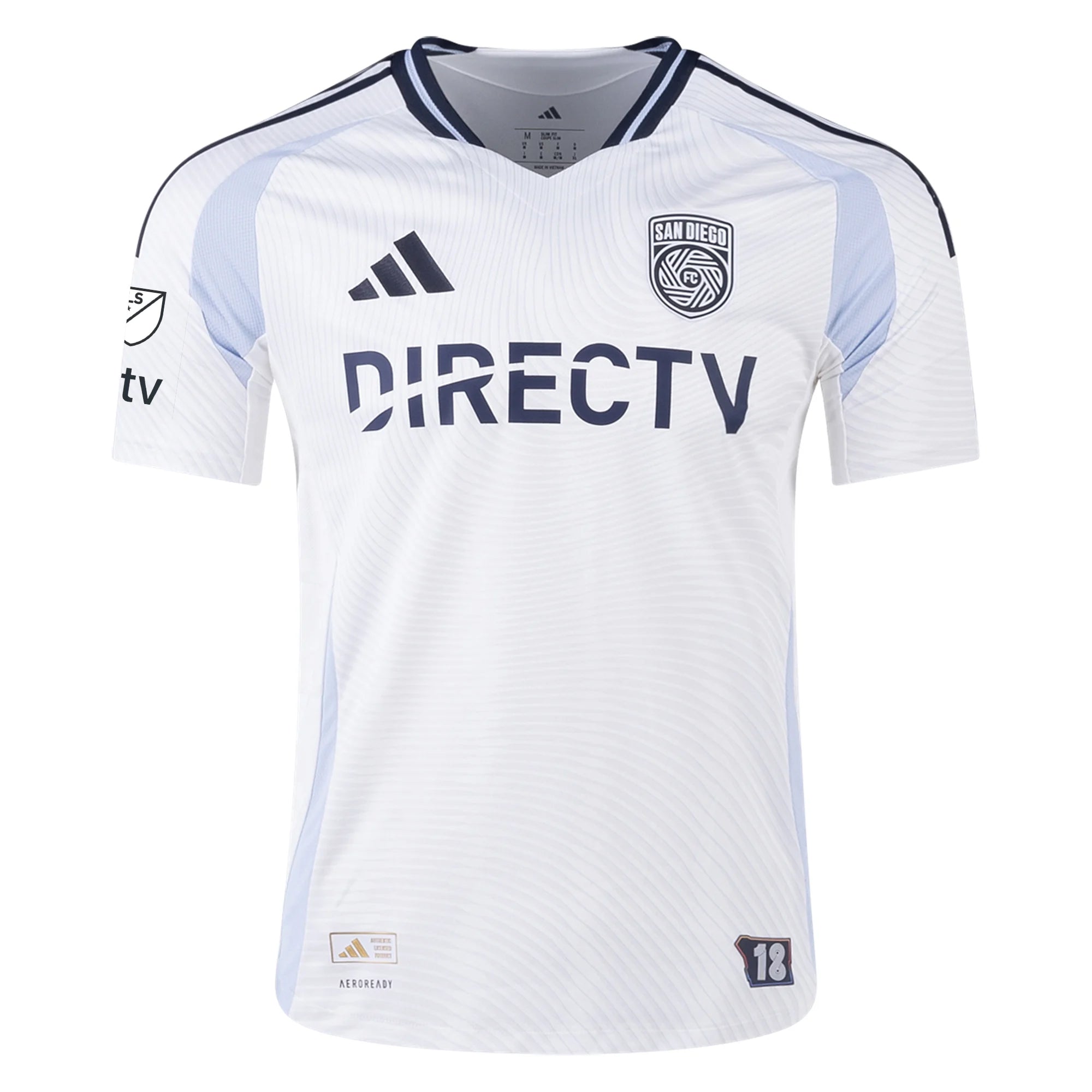 adidas San Diego FC Authentic Tomás Ángel Away Jersey 25/26 w/ MLS & Apple Patch (White)