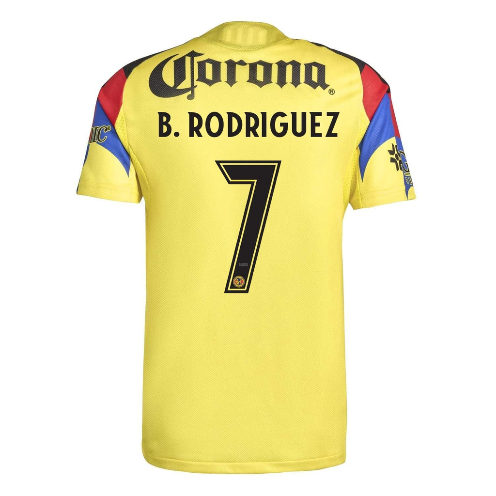 adidas Brian Rodriguez Men's Club America 25/26 Authentic Home Jersey (Yellow)