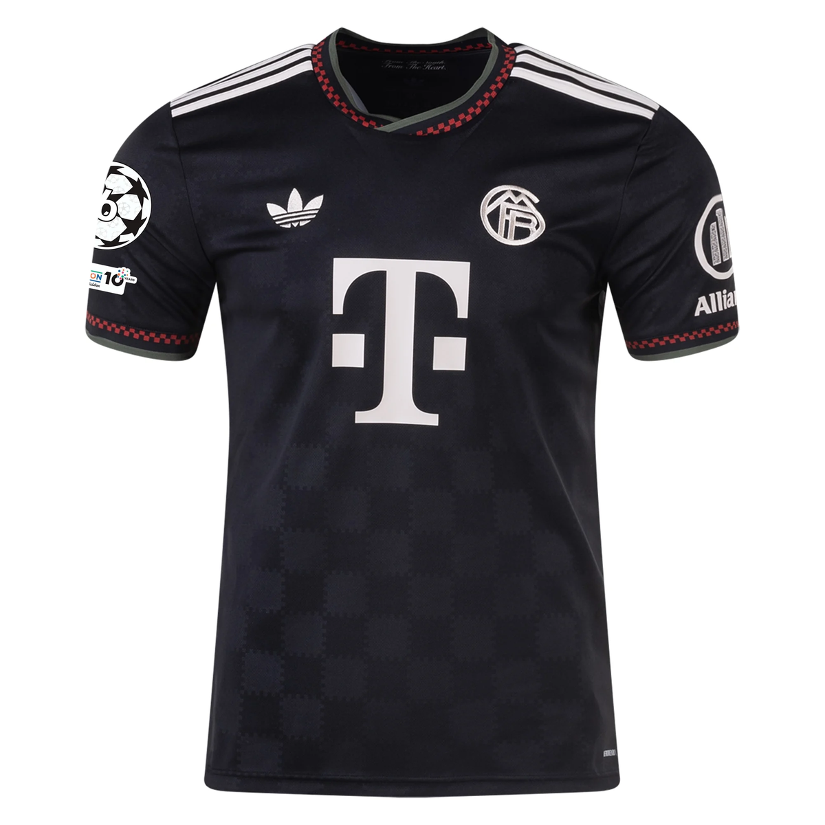adidas Bayern Munich Third Jersey w/ Champions League Patches 25/26 (Black/Olive Green)