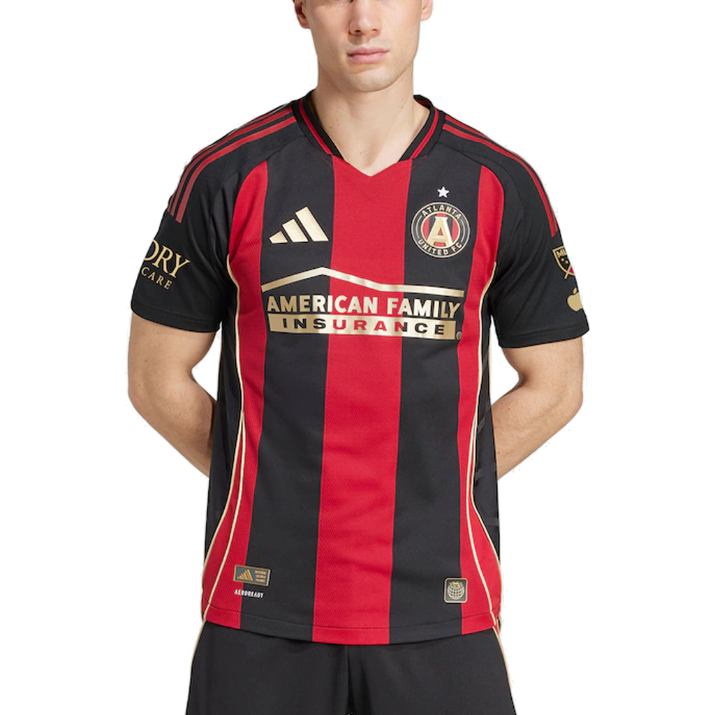adidas Ronald HernÃ¡ndez Atlanta United Authentic Home Jersey w/ MLS Patches 25/26 (Red/Black)