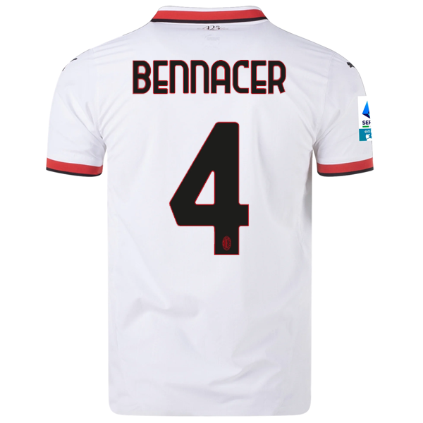 Puma AC Milan Authentic IsmaÃ«l Bennacer Away Jersey w/ Series A Patch 24/25 (Puma White)